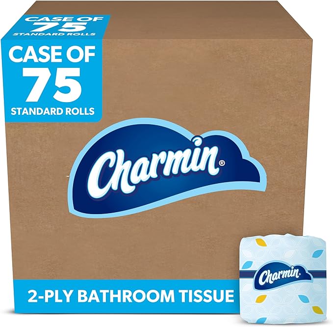 P&G PROFESSIONAL Charmin Toilet Paper Bulk for Businesses, Individually Wrapped for Commercial Use, 2-ply Standard Roll with 450 Sheets/Roll (Case of 75)