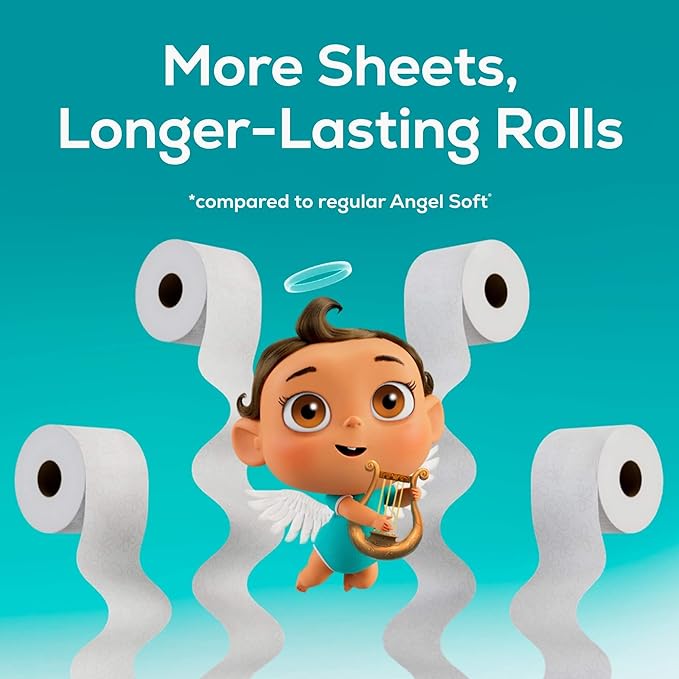 Angel Soft Ultra Toilet Paper, 36 Mega Rolls, Ultra Soft and Strong Toilet Tissue