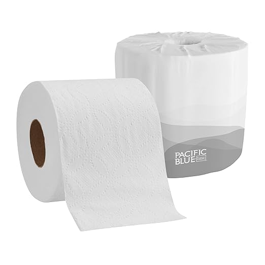 Georgia-Pacific Pacific Blue Basic 2-Ply Embossed Toilet Paper (previously branded Envision),19880/01,550 Sheets Per Roll,80 Rolls Per Case