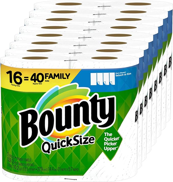 Bulk Toilet Paper for Businesses by Charmin Professional & Bounty Quick-Size Paper Towels, 16 Family Rolls = 40 Regular Rolls